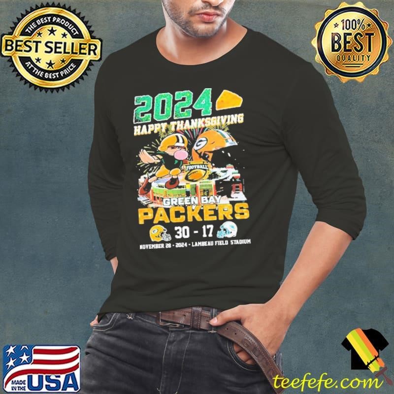 Green Bay Packers 2024 Happy Thanksgiving 30-17 Miami Dolphins Final Score shirt