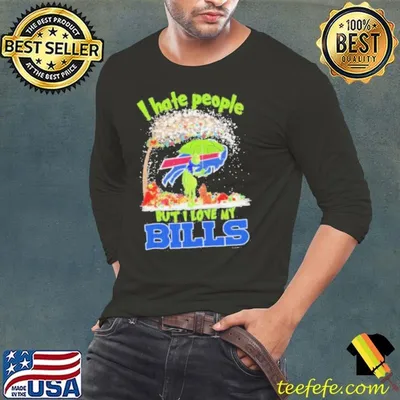 Grinch And Max I Hate People But I Love My Buffalo Bills Shirt