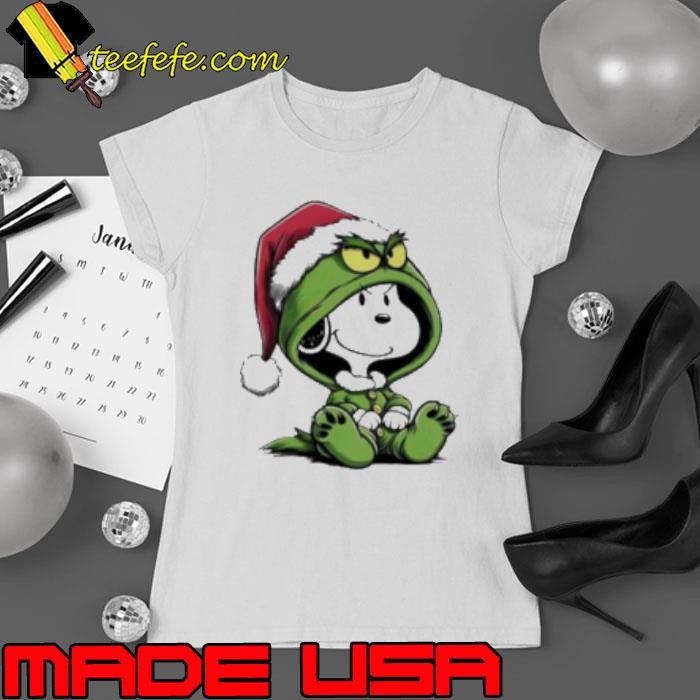 Grinch Disguise Snoopy Christmas Ladies tee