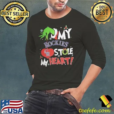 Grinch Hand My Colorado Rockies Stole My Heart Christmas 2024 Shirt