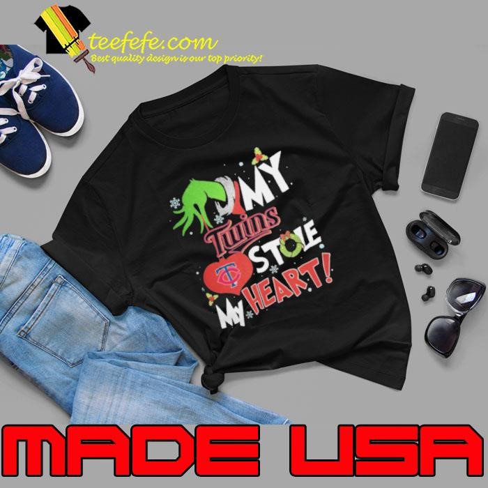Grinch Hand My Minnesota Twins Stole My Heart Christmas 2024 Unisex