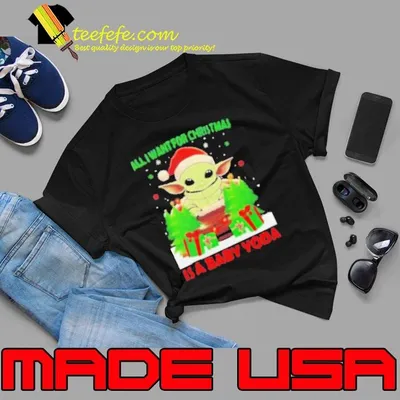 Grogu Santa all I want for Christmas is a baby Yoda Merry Christmas shirt