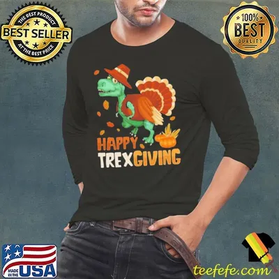 Happy Thanksgiving Dinosaur mashup turkey shirt