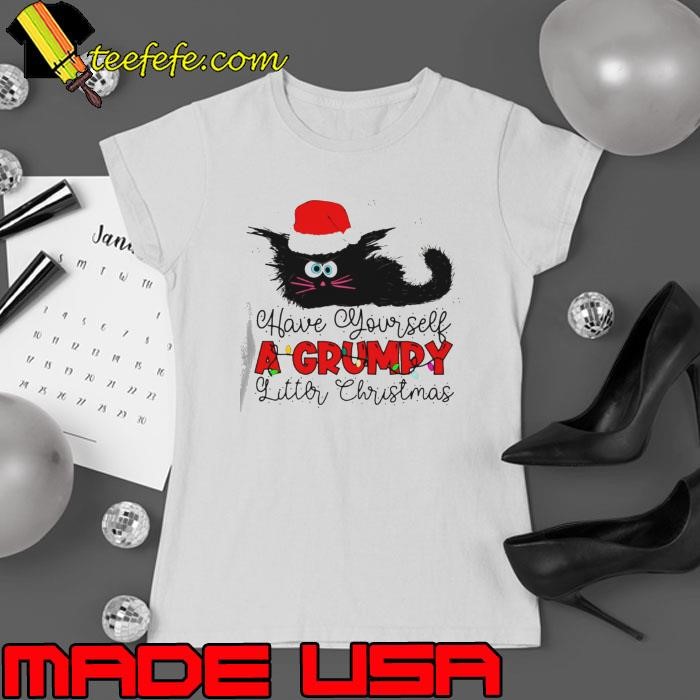 Have Yourself A Grumpy Litter Christmas Funny Christmas Cat Ladies tee