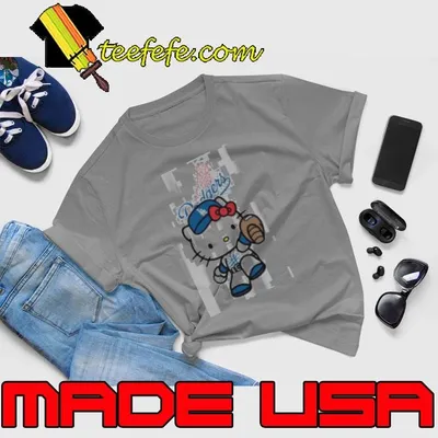 Hello Kitty Los Angeles Dodgers Baseball Shirt