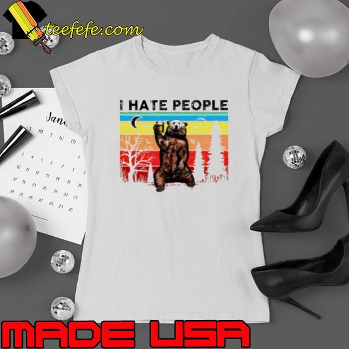 I hate people grizzly bear Ladies tee