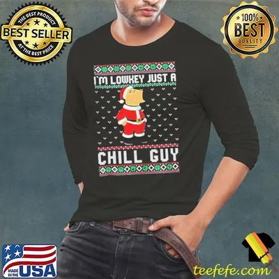 I’m lowkey just a chill guy Christmas Santa shirt