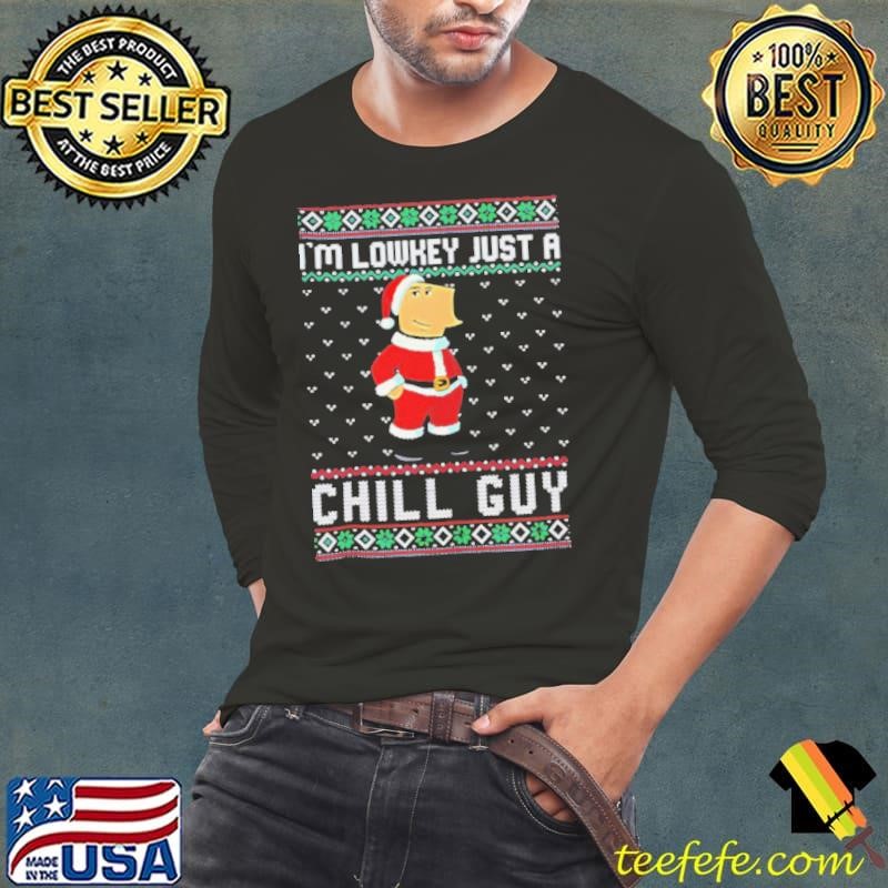 I’m lowkey just a chill guy Christmas Santa shirt
