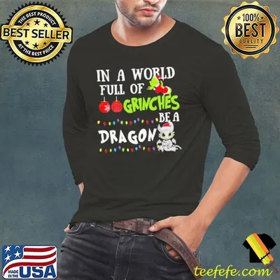 In A World Full Of Grinches Be A Dragon Christmas shirt
