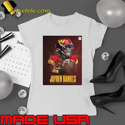 Jayden Daniels Facing Former Heisman Winners Washington Commanders NFL Poster shirt