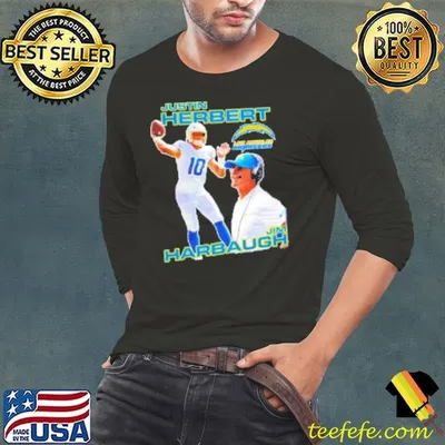 Justin Herbert Jim Harbaugh Los Angeles Chargers Shirt