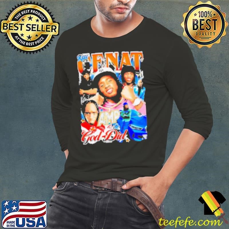 Kai Cenat Brown AMP God Did streamer graphic Shirt