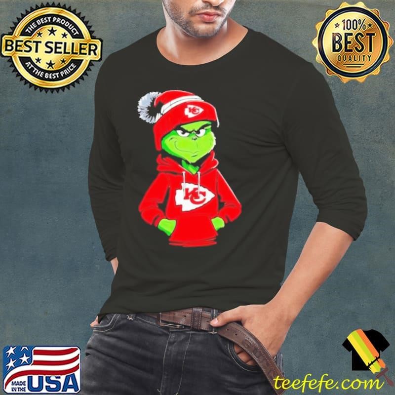 Kansas City Chiefs Grinch Merry Christmas ornament Long Sleeve Tee