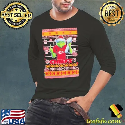 Kansas City Chiefs X Grinch Christmas with Super Bowl Trophy ugly Christmas shirt