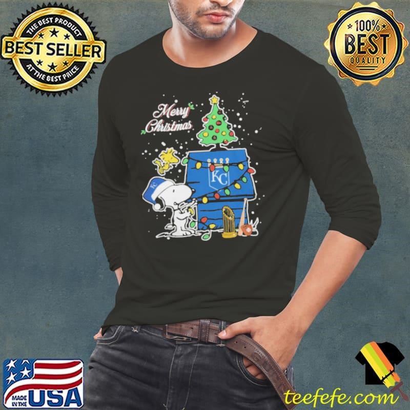 Kansas City Royals Merry Christmas With Snoopy Baby Shirt