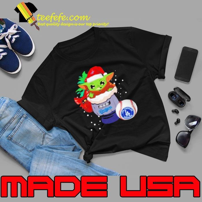 Los Angeles Dodgers Christmas Baby Yoda Star Wars Funny Happy MLB Unisex