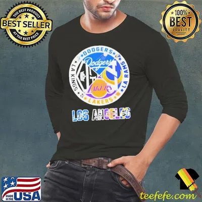 Los Angeles Dodgers, Rams, Lakers and Los Angeles Kings Los Angeles City Sports Logo Shirt