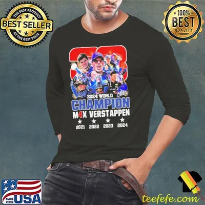 Max Verstappen Car Number 33 World Champion 2024 Signature Shirt