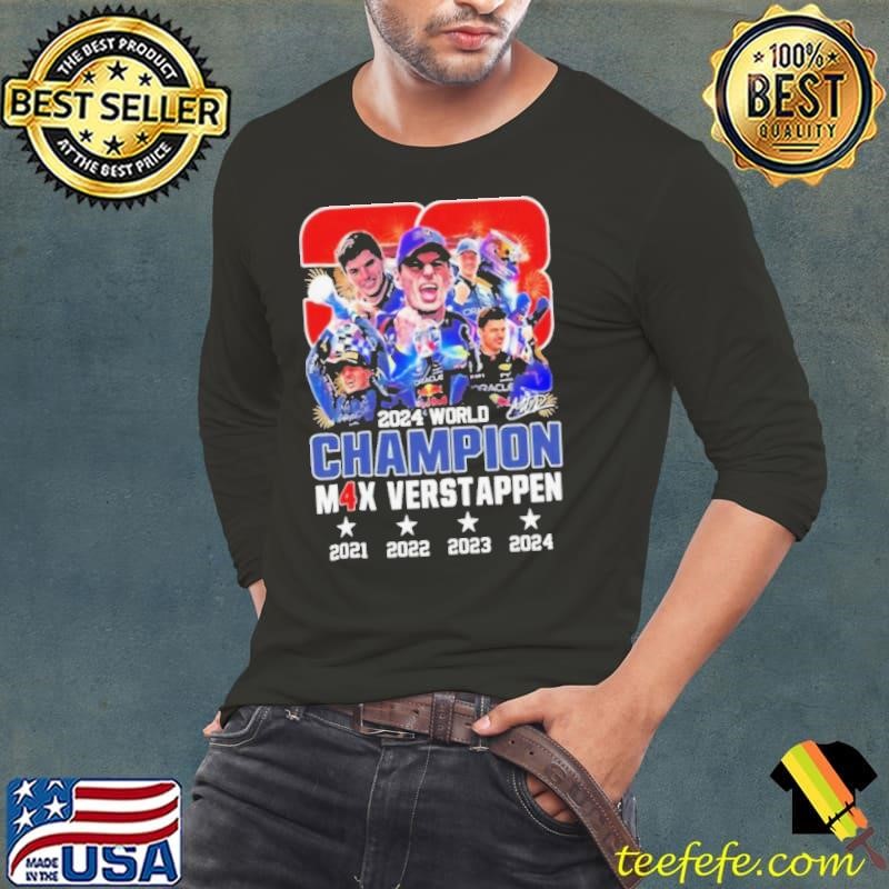 Max Verstappen Car Number 33 World Champion 2024 Signature Shirt