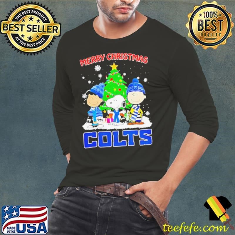 Merry Christmas Indianapolis Colts X Peanuts characters 2024 Long Sleeve Tee