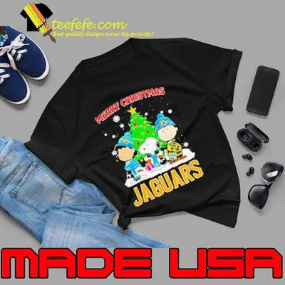 Merry Christmas Jacksonville Jaguars X Peanuts characters 2024 shirt
