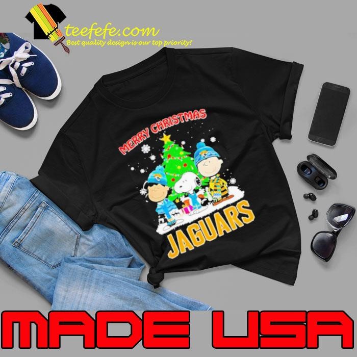 Merry Christmas Jacksonville Jaguars X Peanuts characters 2024 shirt