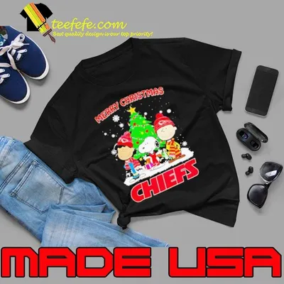 Merry Christmas Kansas City Chiefs X Peanuts characters 2024 shirt