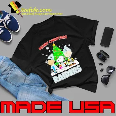 Merry Christmas Las Vegas Raiders X Peanuts characters 2024 shirt