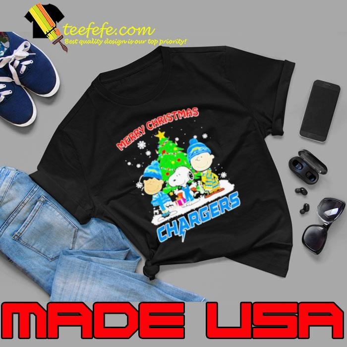 Merry Christmas Los Angeles Chargers X Peanuts characters 2024 shirt