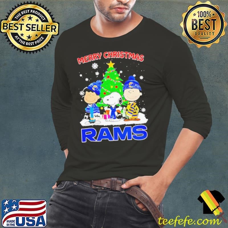 Merry Christmas Los Angeles Rams X Peanuts characters 2024 Long Sleeve Tee