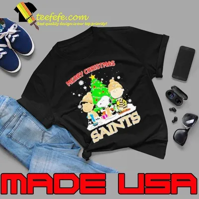 Merry Christmas New Orleans Saints X Peanuts characters 2024 shirt