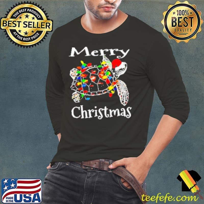 Merry Christmas Sea Turtle Long Sleeve Tee