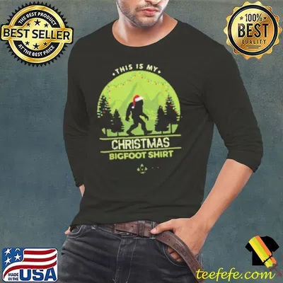 Merry Xmas Bigfoot Santa Squatch Christmas Yeti Shirt