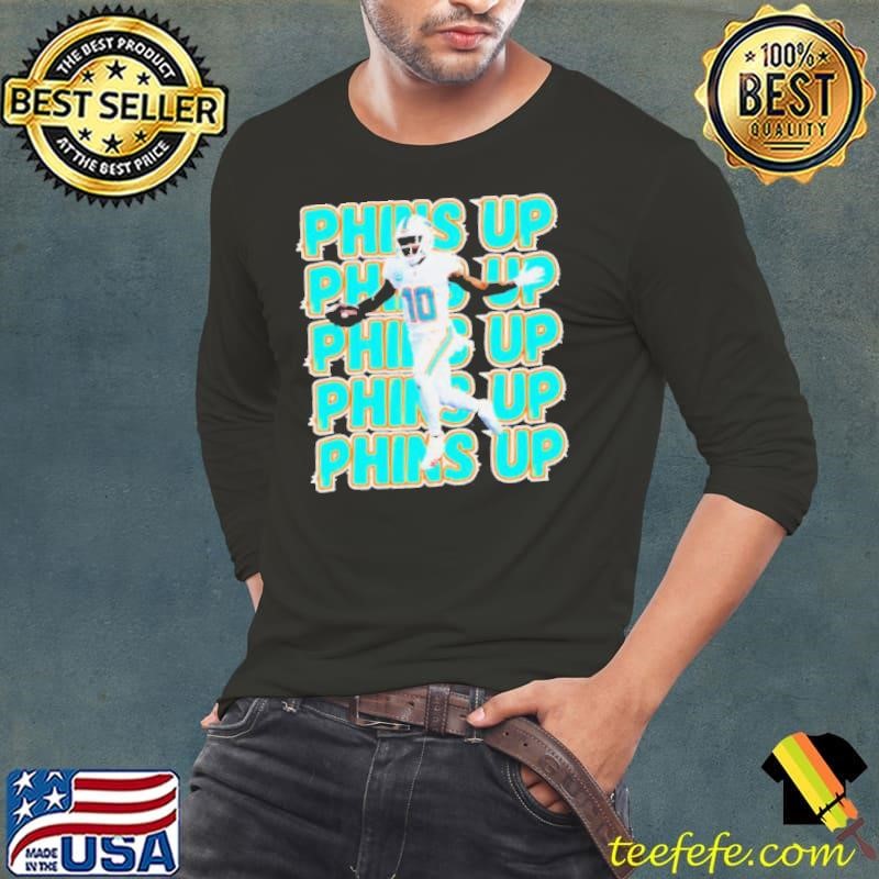 Miami Dolphins Tyreek Hill Phins Up NFL Football Fan t Long Sleeve Tee