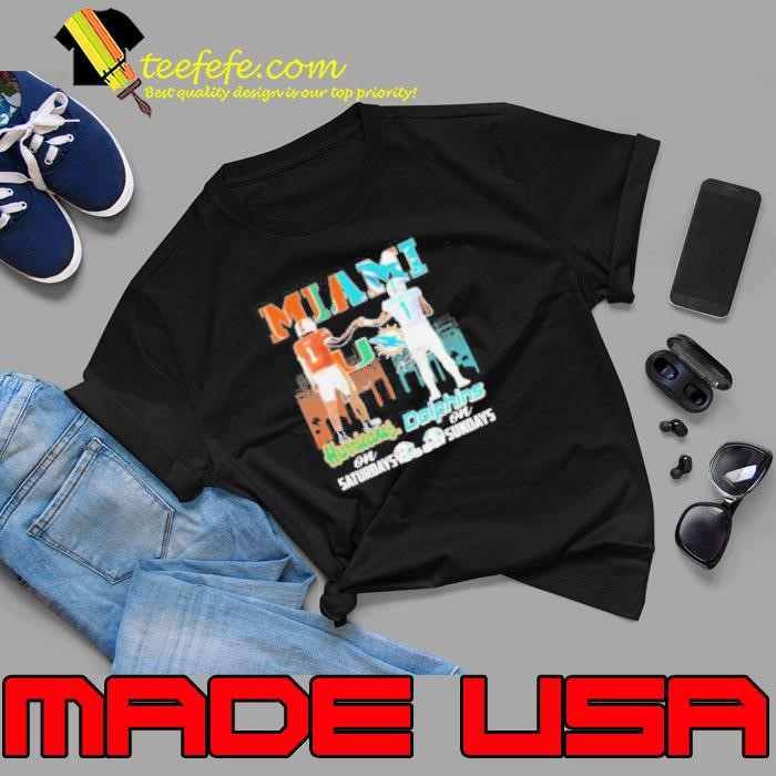 Miami Hurricanes On Saturdays Miami Dolphins On Sundays 2024 Unisex