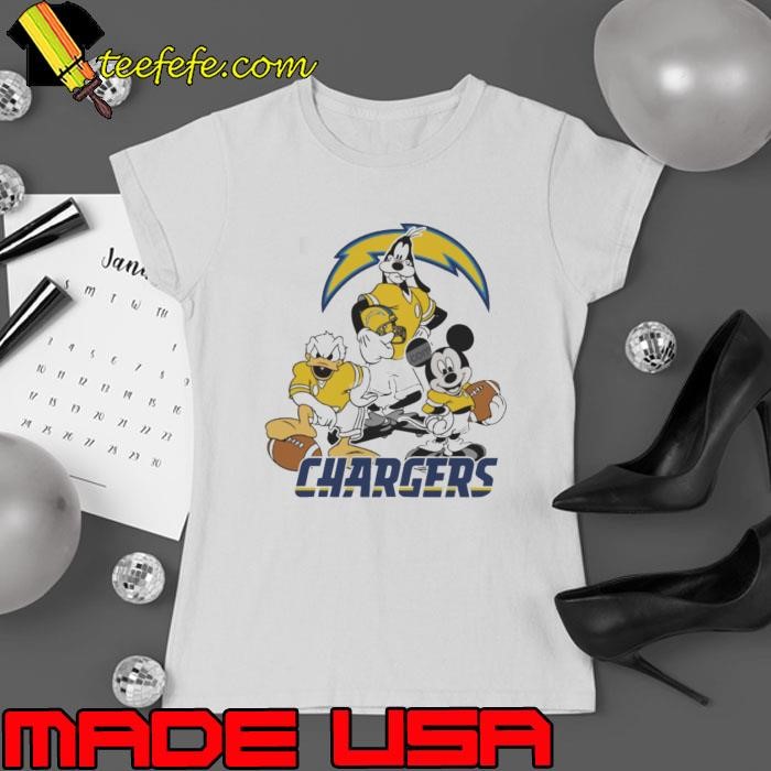 Mickey, Pluto, Donald Los Angeles Chargers Ladies tee