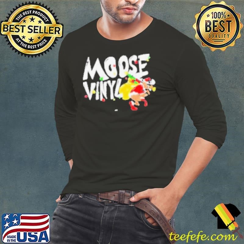 Moose Vinyl Christmas Holiday 2024 Long Sleeve Tee