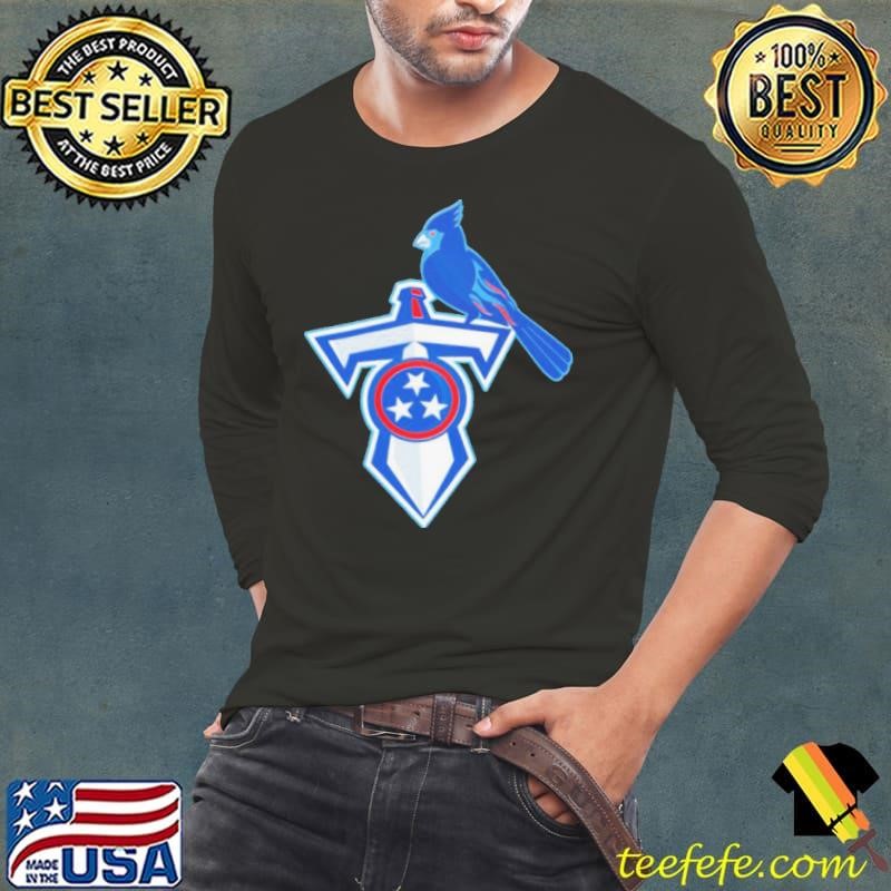 NFL x MLB Tennessee Titans X St. Louis Cardinals Logo Mash Shirt