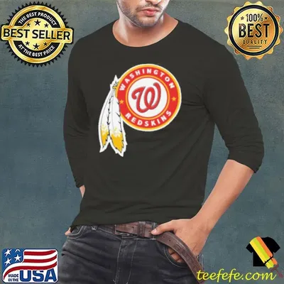 NFL x MLB Washington Redskins X Washington Nationals Logo Mash Shirt