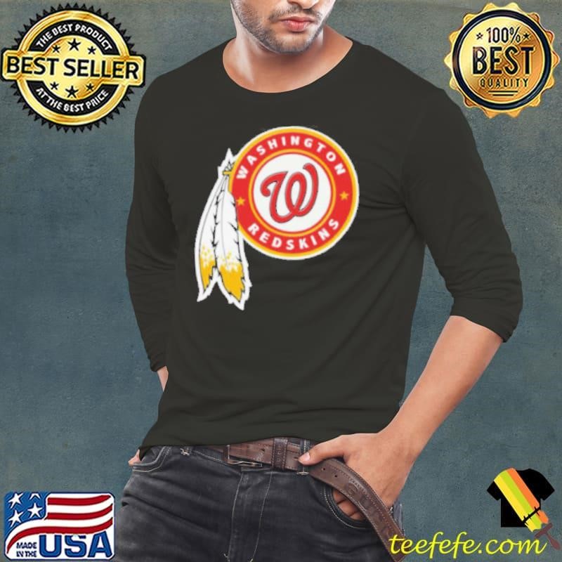 NFL x MLB Washington Redskins X Washington Nationals Logo Mash Shirt
