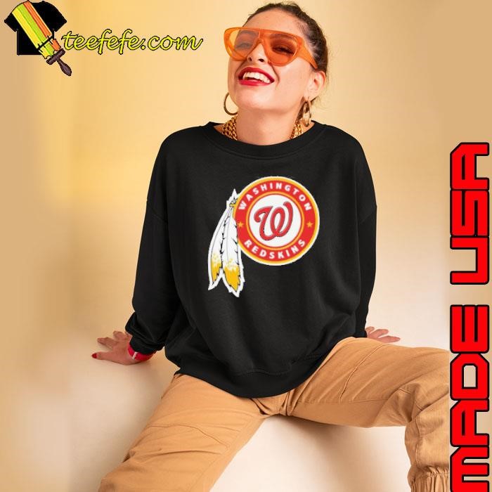 NFL x MLB Washington Redskins X Washington Nationals Logo Mash Sweatshirt