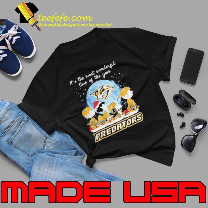 Nashville Predators It The Most Wonderful Time Of The Year Peanut Characters Christmas Unisex