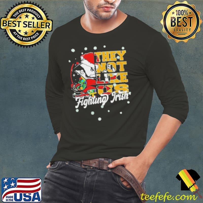 Notre Dame Fighting Irish Christmas 2024 They Not Like Us Mascot Shirt