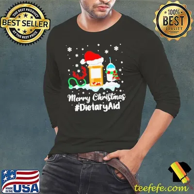 Nurse Santa Vaccine Merry Christmas Dietary Aid shirt