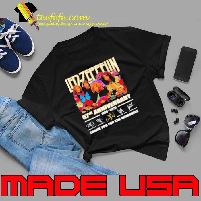 Official Led Zeppelin 57th Anniversary 1968 2025 Thank You For The Music Unisex