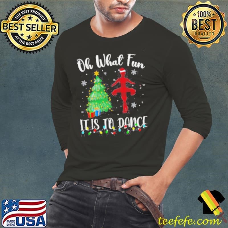 Oh What Fun It Is To Dance Plaid Christmas Dancing Dance Shirt