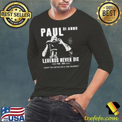 Paul Di’Anno Legends Never Die 1958 2024 Thank You For The Music And Memories Shirt
