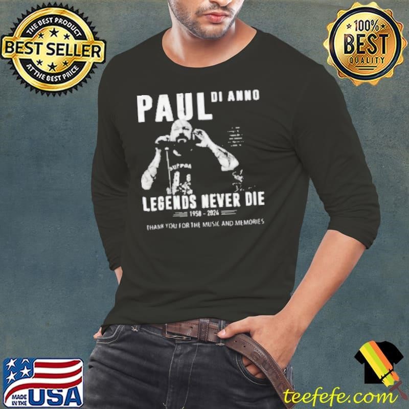 Paul Di’Anno Legends Never Die 1958 2024 Thank You For The Music And Memories Shirt