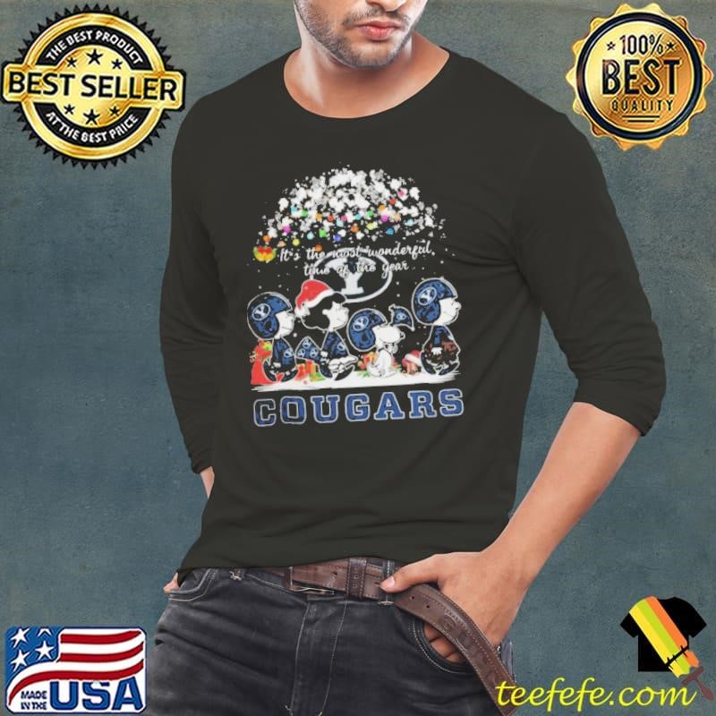 Peanuts BYU Cougars It’s The Most Wonderful Time Of The Year Winter Long Sleeve Tee
