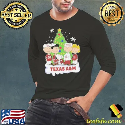 Peanuts Character X Texas A&M Merry Christmas 2024 Shirt